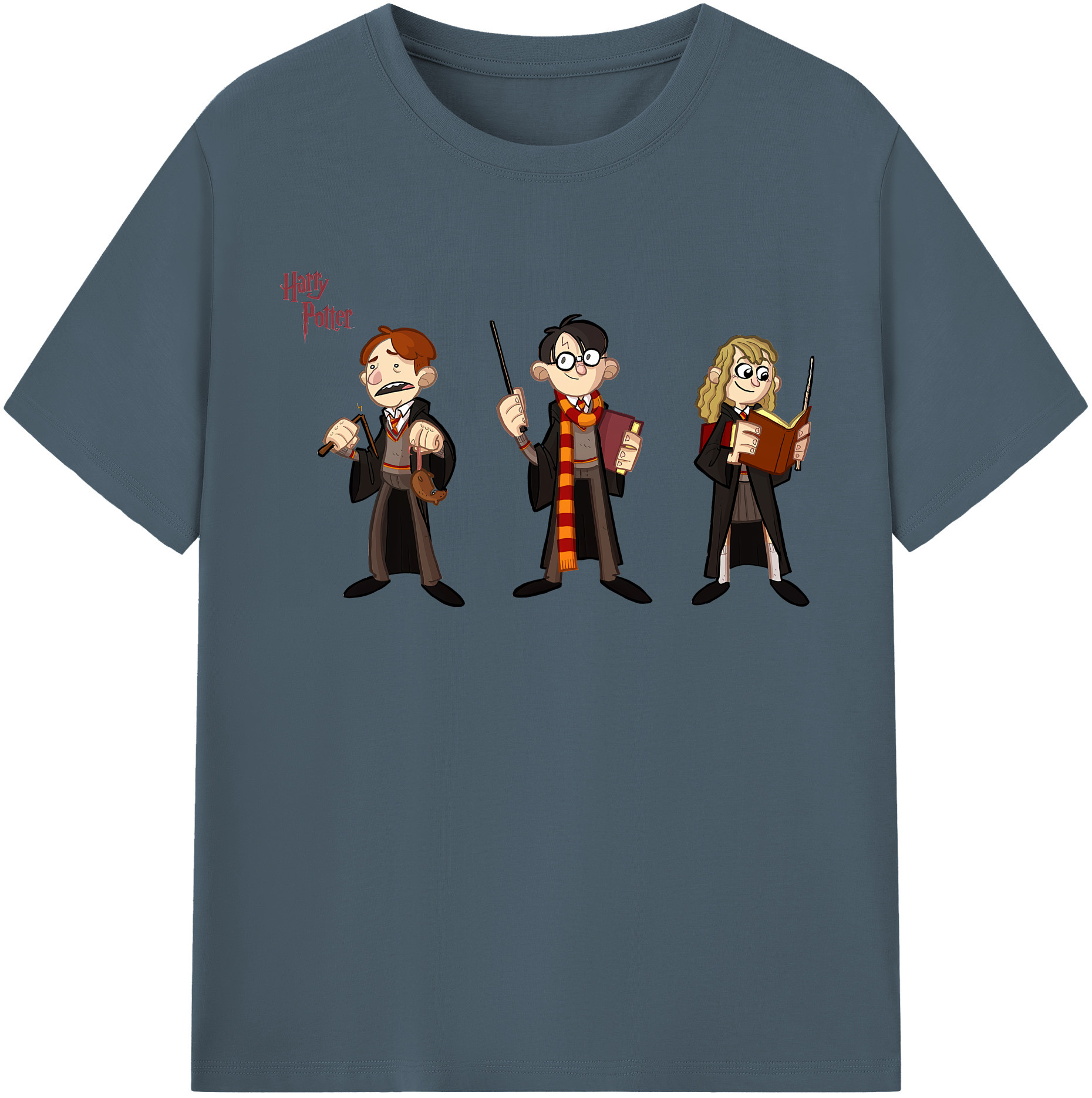 （画像用） Harry Potter ハリー・ポッターシリーズ 綿100％半袖Tシャツ（フロントプリント）